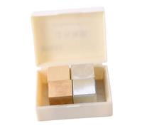 TOKIDNY 4pcs Metal Density Cubes for Physics Education Iron Copper Aluminum Blocks for Classroom Science Experiments Precision Machined Flat Facets Suitable for Density and Specific