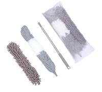 TOKIDNY 4Pcs Microfiber Chenille Cleaning Duster Set with Telescopic Handle, Double-Head Ceiling Sweeping Brush for Home Dust Removal and High Ceiling Cleaning