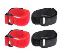 TOKIDNY 4PCS Rooster Anti-hook Neck Rings Noise Reduction Rooster Collar for Farm Use Adjustable Black and Bands to Prevent Crowing