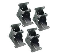 TOKIDNY 4pcs Self-Locking Folding Table Leg Brackets in Black Metal with 90 Degree Lockable Hinge for Furniture Legs and Working Surfaces Suitable for Laundry Room and Retail Stores