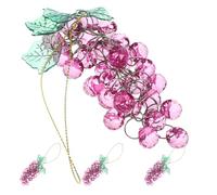 TOKIDNY 4pcs Simulated Beaded Grape Bunch Grape Hanging Ornament 4.7x2.8x1.6inch Acrylic Practical Easy for Hanging Decorative Wedding Party above A Table