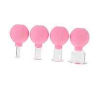 TOKIDNY 4pcs Vacuum Cupping Cups for Body and Facial Massage Skin-Friendly Therapy Tools for Home Use Cellulite and Relaxation for