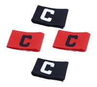 TOKIDNY 4Pcs Wear-resistant Captain Armbands Elastic Football Bands Portable Non-slip Sports Bracelets for Junior and Adult Team Leaders