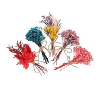 TOKIDNY 5 Bundles Mini Dried Flower Bouquets Dried Floral Table Decoration Artistic Elegant Office Decoration for Home