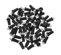 TOKIDNY 50Pcs Black Large Spring Loaded Cabinet Door Spring Pin Hinge Replacement Kit with Telescopic for Cabinet Door Damper and Removable Latch Mechanism