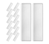 TOKIDNY 50Pcs Plastic Label Holders Self-Adhesive Index Card Pockets for Storage Bin and Office File Cabinet Organisation