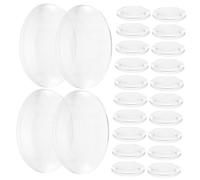 TOKIDNY 50Pcs Transparent Convex Lens Clear Optical Lenses for Physics Experiments DIY Projects and Science Teaching Tools Biconvex Lenses