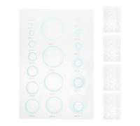 TOKIDNY 5pcs 3-Row Spherical Paper Quilling Mold Set with Scale, Plastic Quilling Craft Dome Template for Handmade Crafts, Easy Operation and Easy to Clean, for DIY Decorations
