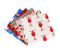 TOKIDNY 5Pcs Nordic Style Cotton Patchwork Quilting Fabric Set Small Floral Print, Christmas DIY Craft Quilting Material for Sewing and Handcraft Projects