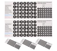 TOKIDNY 5pcs Pan Flute Music Note Stickers for Tube Instruments Black Instrument Practice Decals with Note Identification Labels Easy Learning Aid for Beginners and Music Teachers