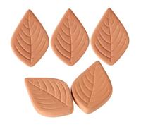 TOKIDNY 5Pcs Reusable Terracotta Brown Sugar Keeper Softener Discs with Leaf Design Natural Moisture Absorber for Fresh Soft Brown Sugar Storage for Kitchen Use