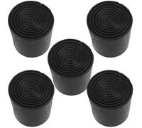 TOKIDNY 5pcs Rubber Door Stop Wedge Kick Down Door Stopper Black Noise Dampening Sturdy Safety Accessory for Office and Centre