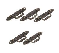 TOKIDNY 5pcs Vintage Antique Drop Pulls Drawer Handles Sturdy Alloy Construction Concealed Installation Resistant Finish for Kitchen Cabinet Cupboard Furniture Hardware