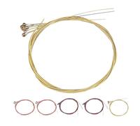 TOKIDNY 6 Sets Colored Steel Guitar Strings Acoustic Folk Guitar Replacement Strings Kit with Copper Alloy for Practice and Performance