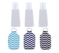 TOKIDNY 6pcs 30ml Bottle Sleeves for Travel, Portable Neoprene Bottle Protector with Key Chain, Easy to Use Liquid Container Holder for Hand Washing and Toiletries