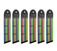 TOKIDNY 6pcs Fluorescent Sticky Tabs Pet Material Highlighter Strips Assorted Colours Easy to Use Page Markers for Offices and Schools