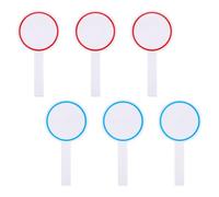TOKIDNY 6pcs Handheld Dry Erase Paddle Scoreboard Set, 10x20cm Foam Whiteboard with Blue and Crimson Circles, Erasable Voting and Judging Boards for Classroom and Office Use
