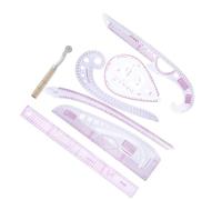 TOKIDNY 7pcs Multi-angle Measuring Ruler Sewing Tool Plastic Scale Multi-function Yardstick for Art Painting and Drawing Variety of Clothing Curves