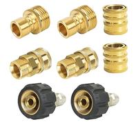 TOKIDNY 8pcs Pressure Washer Hose Adapter Quick Connect Set, Brass and Plastic Material, Practical Design for Pressure Washer Machine and Pump, for Car Washing and Garden Cleaning