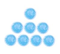 TOKIDNY 8pcs Round Gel Ice Packs Reusable Hot Cold Compress for Sports Injuries Relief Therapy Pads Blue Compact Portable Design