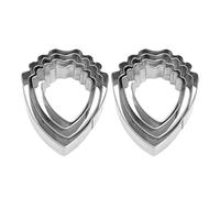 TOKIDNY 8pcs Stainless Steel Petal Shaper Clay Embossing Mold Creative Petal Shape Design Silver Finely Treated Edges Suitable for Polymer Clay Flower Molds and Sculpting Work