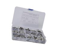 TOKIDNY 90pcs Stainless Steel Hose Clamps Set with 12 Types Featuring Rounded Band Design to Prevent Hose Damage, Suitable for Electronic and Industrial Applications
