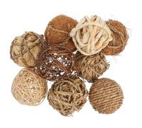 TOKIDNY 9pcs Rustic Decorative Balls Natural Rattan Wicker Vine Sphere for Centerpiece Bowls Vase Fillers Home Garden Wedding Party Decor Textured Enhancers