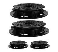 TOKIDNY Adjustable Deck Support Pedestal Riser Plastic Height Adjustable 22-40mm Black 4pcs Decking Support Pedestal for Outdoor Flooring Parks
