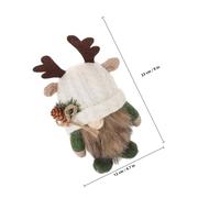 TOKIDNY Adorable Christmas Gnome Doll with Antler Knitted Hat Soft Cloth and PP Cotton Desktop Decoration for Home Office Winter Shelf Forest Theme Table Centerpiece Multi-Functional