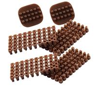 TOKIDNY Alphabet Stamps for Polymer Clay 100 Letters in Brown Set of 2 Easy to Use for DIY Decorative Crafts