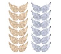 TOKIDNY Angel Wing Patches Lightweight Embossed Fabric Decorations 24pcs Sew on Appliques for Bags and Leather for DIY Crafts and Fashion Accessories