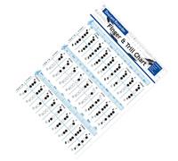 TOKIDNY Bass Clarinet Chord Chart and 8-Hole Recorder Fingering Guide for Beginner Flute Practice, Portable Coated Paper Music Chord Chart for Clarinet and Flute Supplies