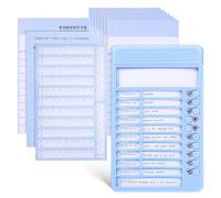 TOKIDNY Blue Multifunctional Plastic Chore Chart with Sliding Visual Schedule Board to Do List Planner for Desktop Use, Task Tracker and Classroom Routine Organizer