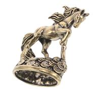 TOKIDNY Brass Horse Statue Rearing Figurine for Chinese Year Feng Shui Asian Fortune Symbol Sculpture for Office Desk Decor Easy Care Non-tarnish Running Horse Ornament for Wealth and Luck