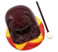 TOKIDNY Buddha Woodblock Wooden Fish Percussion Instrument with Ergonomic Wood Stick for Meditation and Chanting Smooth Edges Clear Crisp Sound for Music Development and Cognitive Training