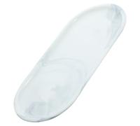 TOKIDNY Ceramic Marble Grain Storage Plate Marble Pattern White Vanity Tray Convenient to Use and Good Decoration Effect for Bathroom and Home for Towel and Small Items