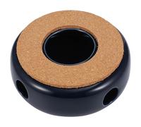 TOKIDNY Ceramic Teapot Warmer with Blue Hollow Base Candle Holder Tea Heater Stove for Home and Office Use