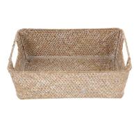 TOKIDNY Convenient Bread Basket Wicker Storage Basket with Metal Frame Smooth Surface Delicate Appearance Natural Beauty Multi-function Home Supply for Indoor Home Storage