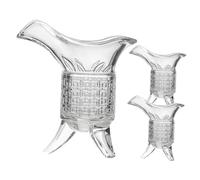 TOKIDNY Creative Chinese Style Glass Liquor Cup Retro Design Whiskey Shot Glasses with Decanter Elegant Home Barware for Alcohol Lovers and Wedding Decor