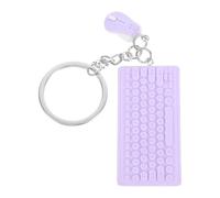 TOKIDNY Cute Mini Keyboard and Mouse Keychain Set, Purple Cartoon Pendant Bag Accessory Charm, Tiny Mouse Keychain for Backpacks and Car Keys, Creative Aesthetic Key Rings for
