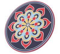 TOKIDNY Delicate Embroidery Meditation Sound Bowl Pad with Mandala Print Large Rounded Buddhist Cushion Mat for Spiritual Singing Bowls Lightweight and Portable Yoga Prop Accessory