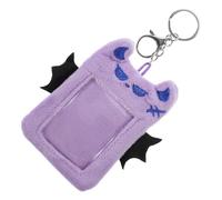 TOKIDNY Devil Wings Card Holder Cat Ears and Tail Plush Cute Photocard Holder Keychain for Costume Protector