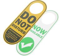 TOKIDNY Do Not Disturb Door Hanger Sign Double Sided Hanging Sign Pvc Material Easy to Read Printing Eye-catching Design for Hotels and Clubs
