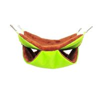 TOKIDNY Double-layer Plush Squirrel Sleeping Hammock Thick Warm Nest for Sugar Gliders and Small Pets Large Green Hanging Bed for Cozy Rest and Safe Living Space