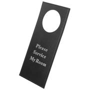 TOKIDNY Double-sided PU Leather Do Not Disturb Door Sign with Service Please Clean My Message Hotel Door Hanger for Privacy and Cleaning Suitable for Hotel Bar Club Use