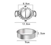 TOKIDNY Dumpling Maker Set Stainless Steel Dumpling Wrapper Cutter with 5 Inch Dough Rings for Homemade Gyoza and Everyday Kitchen Use
