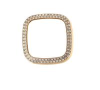 TOKIDNY Electroplated Full Protective Watch Case for Sense Shockproof Hard Cover with Double Row Rhinestone Decoration Lightweight Tpu Shell Easy to Install and Remove