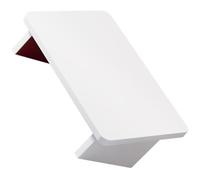 TOKIDNY Ergonomic Footrest Wooden Step Stool Non Slip Warm White Under Desk Office Foot Placing Stool for Leg Comfort and Fatigue Relief