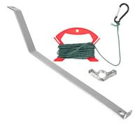 TOKIDNY Fishing Net Basket Rod with Stainless Steel Frame and Rope Portable Fishing Trap for Crab Shrimp Lobster Non-slip Handle Support Pole for Carp and Beach Casters