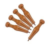 TOKIDNY Floor Coat Rack Pegs 5pcs Pack, Natural Wood Add-on Hooks with Screws, Elegant Khaki Coat Rack Pegs for Bedroom and Hallway Use, Safe Curved Wooden Hangers